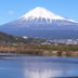 富士川に映る富士山